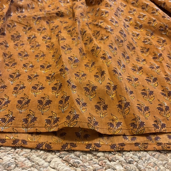NWT Daughters of India prairie dress is autumn block print size small - Picture 6 of 14